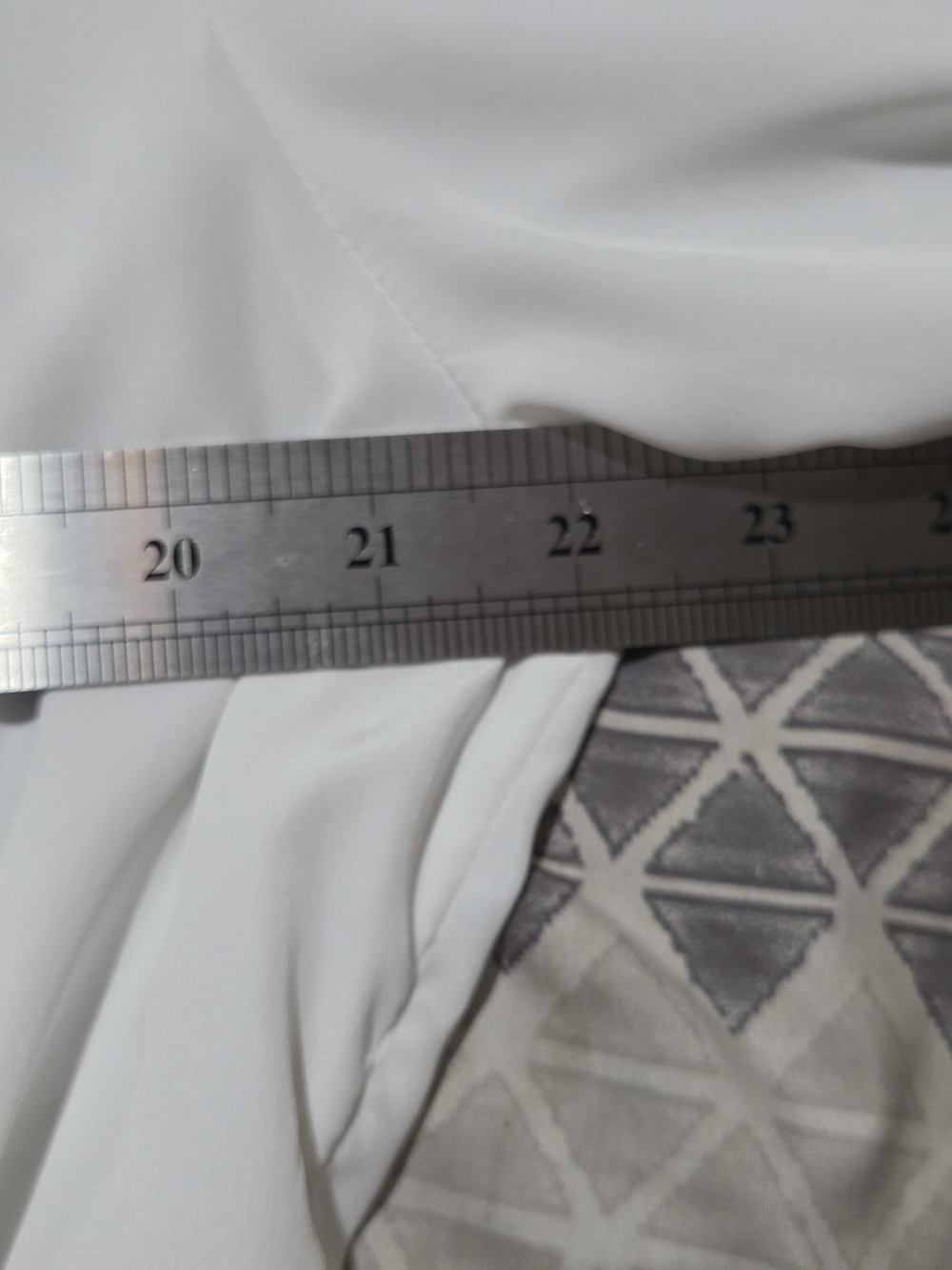 VTG Eva Laurel White Blouson Blouse Smocked Waist Button Front Long Sleeve Sz 16 - Picture 7 of 8